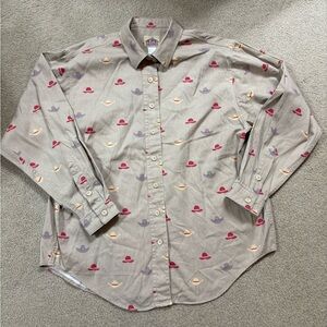 Women's Patterned Button Down Shirt